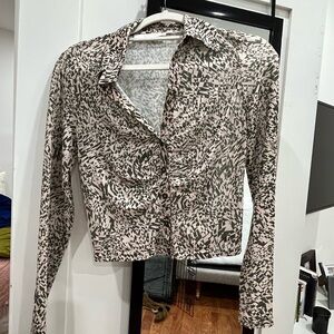 Abstract Print Long Sleeve Top - Astr